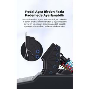 NODAR ND705 PXN V10 Oyuncu Direksiyon Seti 3.2Nm Force Feedback 3 Pedallı PS4 PC Xbox Uyumlu Siyah