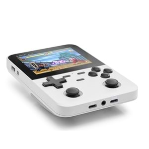 NODAR ND758 Retro El Oyun Konsolu 3.5 İnç IPS Ekranlı 1 GB RAM 128 GB Kart Destekli Beyaz