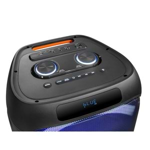 NDR NDR1312 Çift Karaoke Mikrofonlu Bluetooth Hoparlör FM Radyo 60W 2x12 İnç RGB Kumandalı Siyah