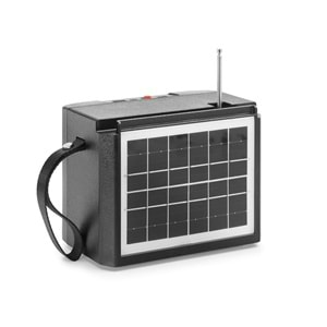 NSS NS522S Bluetooth FM Radyo TWS USB TF AUX Solar Şarjlı 12W Taşınabilir Kamp Hoparlör Siyah