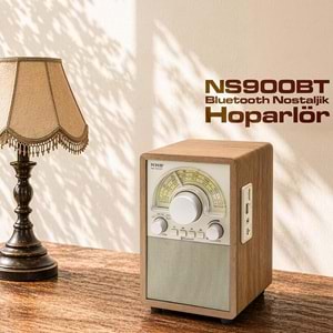 NNS NS900BT Bluetooth Nostaljik FM Radyo USB TF AUX Hoparlör