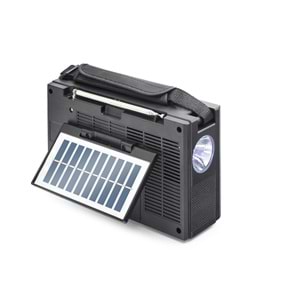 NNS NS9952BTS Bluetooth Nostaljik FM Radyo TWS USB TF Solar Şarjlı 5W Taşınabilir Hoparlör