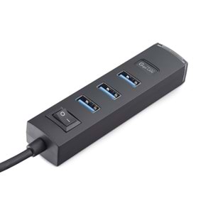 iETOP RJ4503 USB Type-C 3.2 Gen1 Combo Anahtarlı Hub Gigabit LAN 4 Port 5 Gbps Siyah
