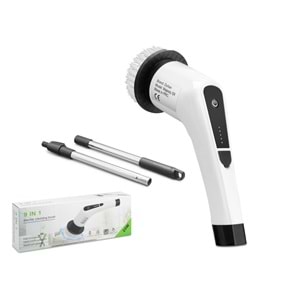 DUHAN S9 Şarjlı Dijital Temizlik Fırçası 9 Başlıklı 25W 90 Dakika Beyaz