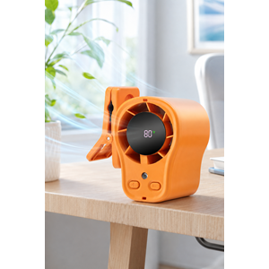 HADRON T511 Şarjlı Turbo Klipsli Mini El Fanı 1500 mAh Dijital Göstergeli 199 Kademeli