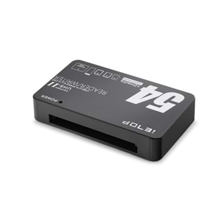 iETOP TC209 USB Type-C All in One Kart Okuyucu SD MicroSD MMC MS 480 Mbps Siyah