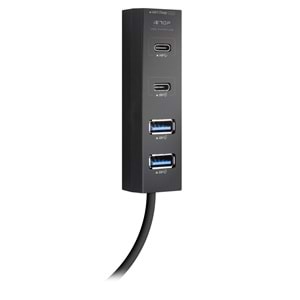 iETOP TU0529 Type-C 3.2 Gen1 Hub 4 Port 5 Gbps 80 cm Siyah