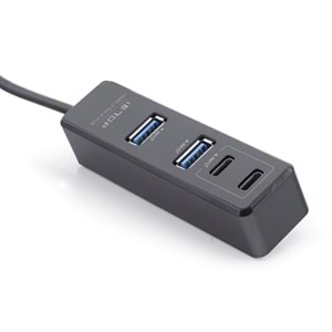 iETOP TU1009 Type-C 3.2 Gen2 Hub 4 Port 10 Gbps Siyah
