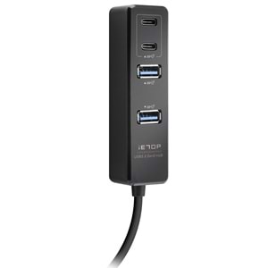 iETOP TU1009 Type-C 3.2 Gen2 Hub 4 Port 10 Gbps Siyah