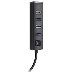 iETOP TU359 USB Type-C 3.2 Gen1 Anahtarlı Hub 4 Port 5 Gbps Siyah