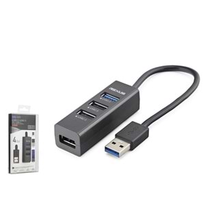 REXUS U3201 USB 3.2 Gen1 Hub 4 Port 5 Gbps Siyah