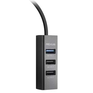 REXUS U3201 USB 3.2 Gen1 Hub 4 Port 5 Gbps Siyah