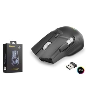 MKESPN W13 Dual Mode RGB Gaming Mouse 2.4 GHz Bluetooth 10000 DPI 10 Tuş Makro 1000Hz Siyah