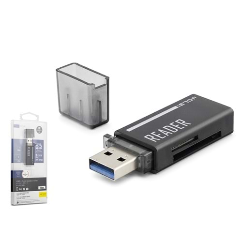 iETOP C306 USB Type-C 3.2 Gen1 Kart Okuyucu SD MicroSD 5 Gbps Siyah