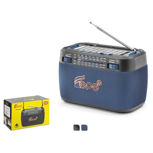 FEPE FP395S Bluetooth FM Radyo USB TF AUX Solar Şarjlı 7W Taşınabilir Kamp Hoparlör