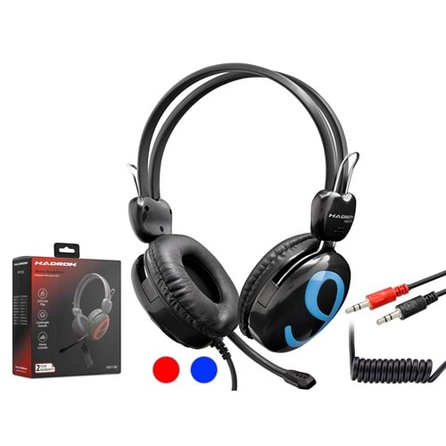 HADRON HD1136 2x 3.5 mm Over-Ear Mikrofonlu Bilgisayar Kulaklığı Siyah