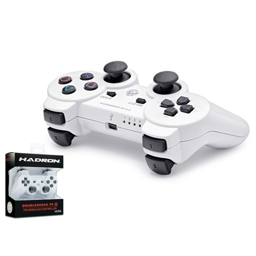 HADRON HD306B Bluetooth GamePad Oyun Kolu PS3 Uyumlu DoubleShock III Beyaz