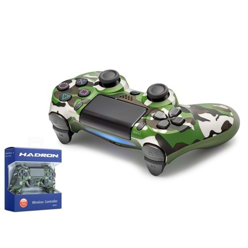 HADRON HD323A Bluetooth GamePad Oyun Kolu PS4 Uyumlu DoubleShock 4 Yeşil Kamuflaj