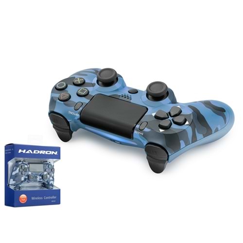 HADRON HD323AB Bluetooth GamePad Oyun Kolu PS4 Uyumlu DoubleShock 4 Mavi Kamuflaj
