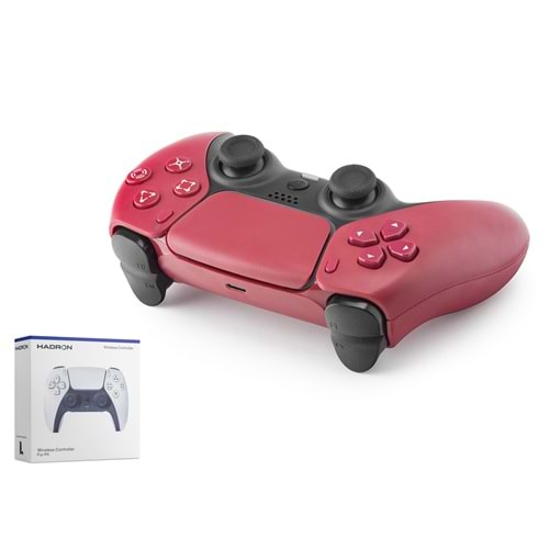 HADRON HD332R Kablosuz GamePad Oyun Kolu PS5 Uyumlu Dokunmatik Panelli Kırmızı