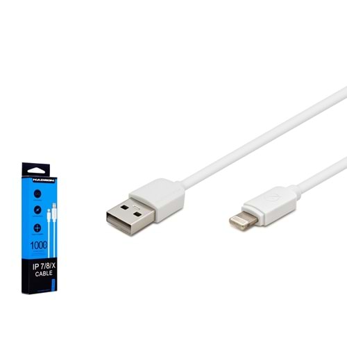 HADRON HD4450 USB Lightning Şarj ve Data Kablosu 1 m PVC Beyaz