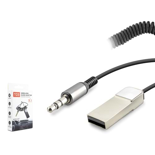 HADRON HD9005 Bluetooth 5.1 Ses Alıcı Adaptör USB Dahili 3.5 mm AUX Kablolu Handsfree Siyah