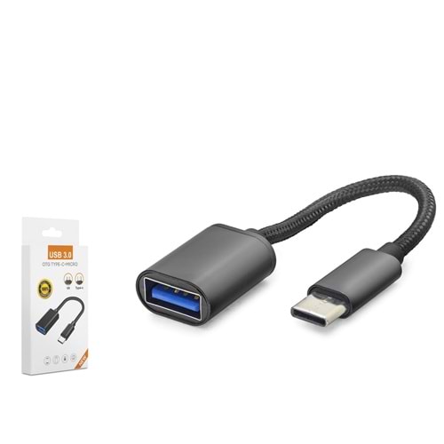 HADRON HDX1001S Type-C to USB 3.0 OTG Dönüştürücü Kablo Siyah