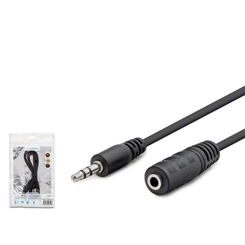 HADRON HDX1004 3.5 mm TRS AUX Uzatma Kablosu 1.2 m Siyah