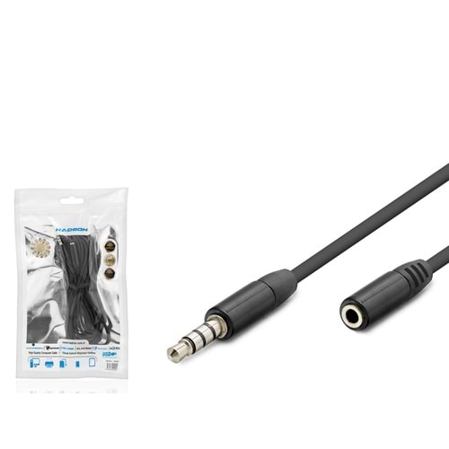HADRON HDX1011 3.5 mm TRRS AUX Uzatma Kablosu 3 m Siyah