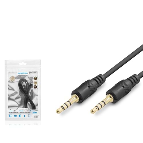 HADRON HDX1013 3.5 mm TRRS AUX Kablosu 1.2 m Siyah