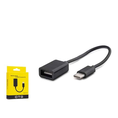 HADRON HDX1015 Type-C to USB OTG Dönüştürücü Kablo Siyah