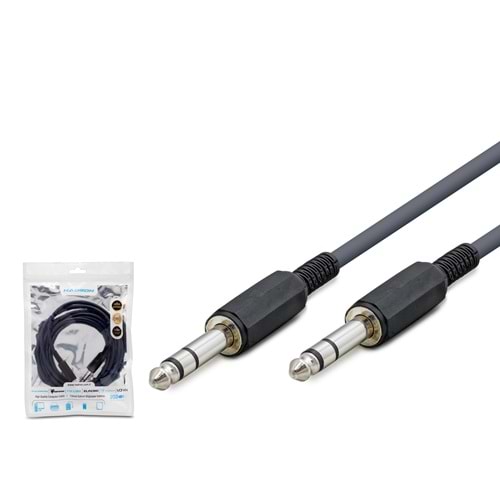 HADRON HDX1033 6.35 mm Stereo Jack Kablosu 1.5 m Siyah