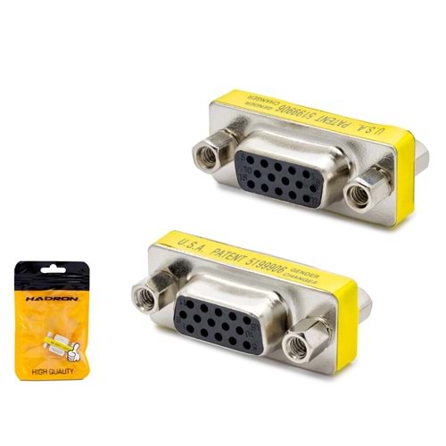 HADRON HDX1259 VGA Gender Changer Birleştirici Adaptör Gümüş