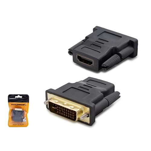HADRON HDX1260 DVI-I 24+5 to HDMI Görüntü Dönüştürücü 1080p Siyah