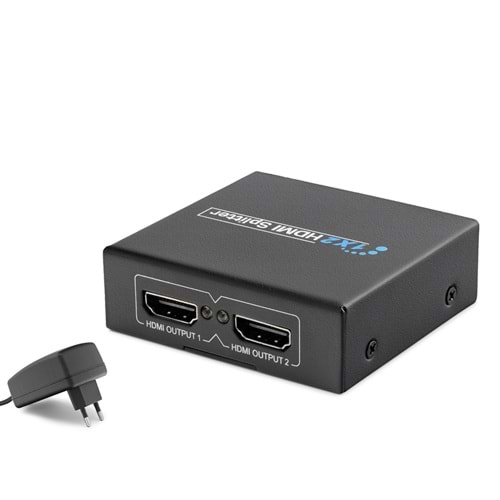 HADRON HDX1284 HDMI Splitter 1080p 3D 1 Giriş 2 Çıkış Siyah