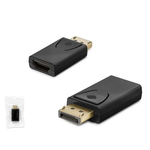 HADRON HDX1312 DisplayPort to HDMI Görüntü Dönüştürücü 4K 30 Hz Siyah
