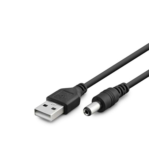HADRON HDX1323 USB DC Güç Kablosu 5.5 x 2.5 mm 1 m Siyah