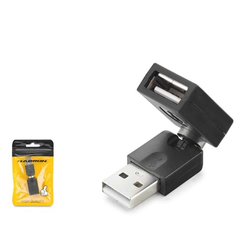 HADRON HDX1357 USB Mafsallı Adaptör Siyah