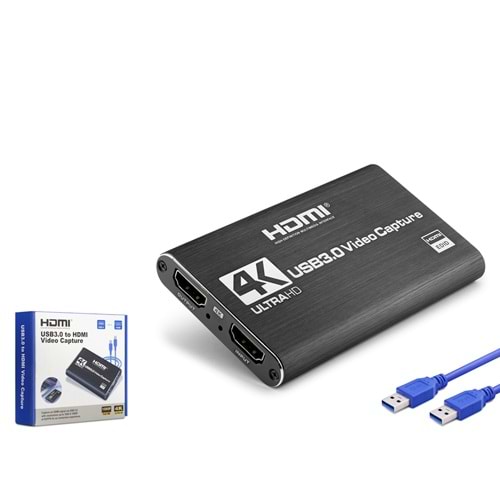 HADRON HDX1358 USB 3.0 HDMI Video Capture Kartı 4K Ultra HD Siyah