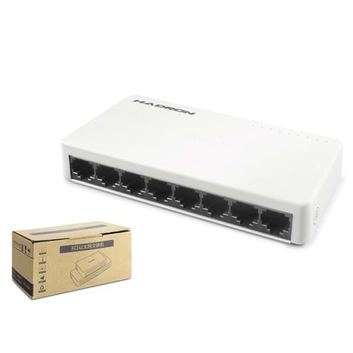 HADRON HDX1366 Ethernet Switch 8 Port 10/100 Mbps Beyaz