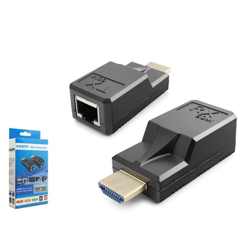 HADRON HDX1375 HDMI Mini Extender 1080p 60 Hz 60 m Siyah