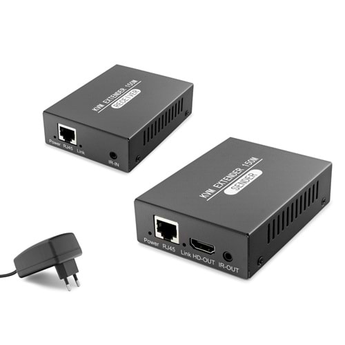 HADRON HDX1377 HDMI KVM Extender Loop Out IR 1080p 60 Hz 150 m Siyah