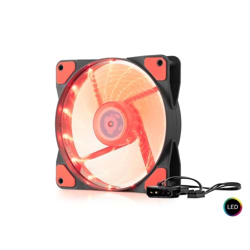 HADRON HDX1520 Kasa Fanı LED 120 mm Siyah