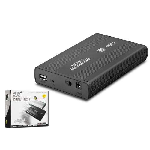HADRON HDX1753 3.5 İnç SATA HDD Harici Disk Kutusu USB 2.0 Siyah