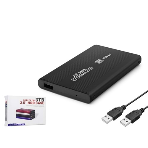 HADRON HDX1758 2.5 İnç SATA HDD SSD Harici Disk Kutusu USB 2.0 Siyah