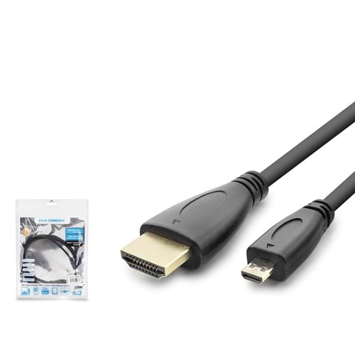 HADRON HDX2007 HDMI to Micro HDMI Kablo 1.5 m Siyah