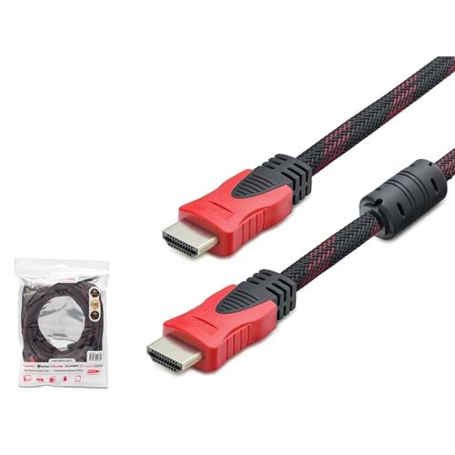 HADRON HDX2033 Örgülü HDMI Kablo 30 m Siyah