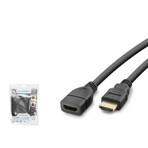 HADRON HDX2043 HDMI Uzatma Kablosu 1 m Siyah