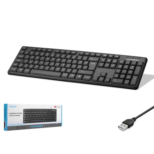 HADRON HDX2601 Standart F Klavye Siyah