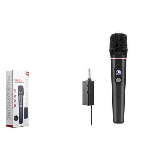 HADRON HDX2790 UHF Kablosuz Mikrofon 6.35 mm Siyah